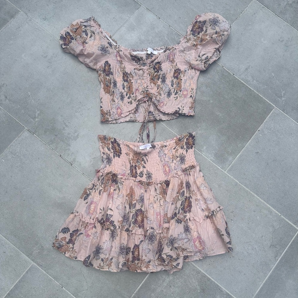 Floral Pink Two-Piece Set